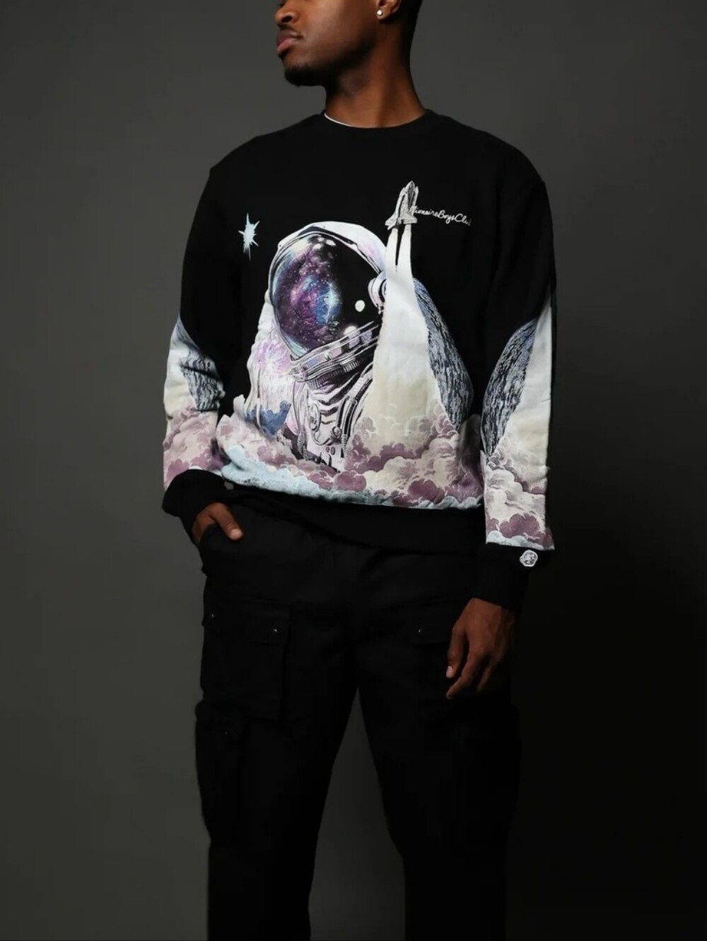 BILLIONAIRE BOYS CLUB BB DESTINATION SWEATSHIRT BLACK Small